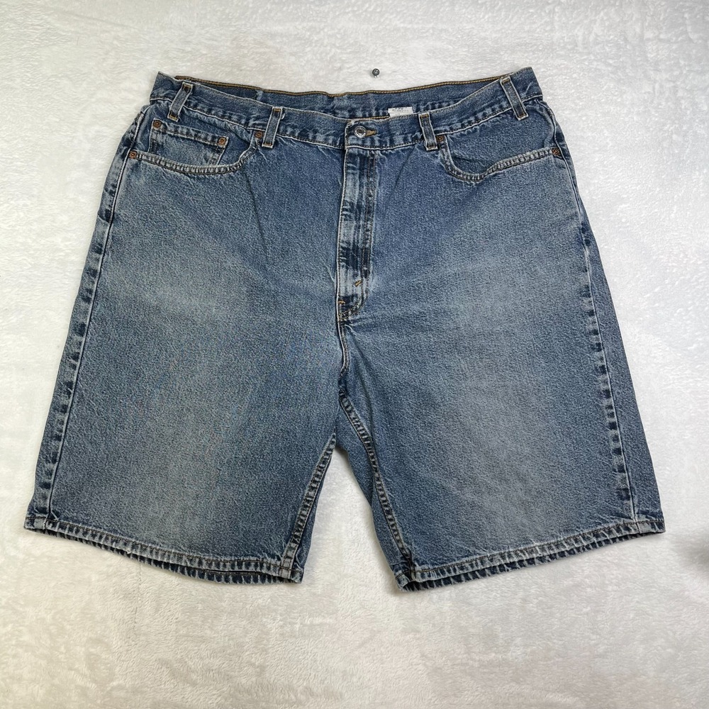 Vintage Levi's 550 Relaxed Fit Bermuda Shorts Men's Blue Denim USA Made - 38